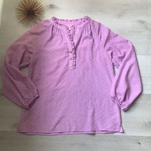 Lilly Pulitzer Lavender Swiss Dot Elsa Top classic